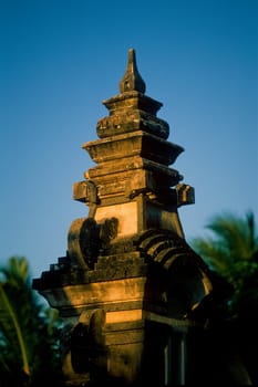 Balinese Hindu structure  in morning light, Bali, Indonesia