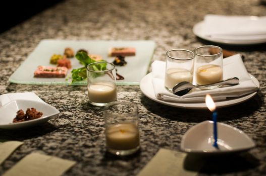 Dishes prepared and ready to serve at a restaurant