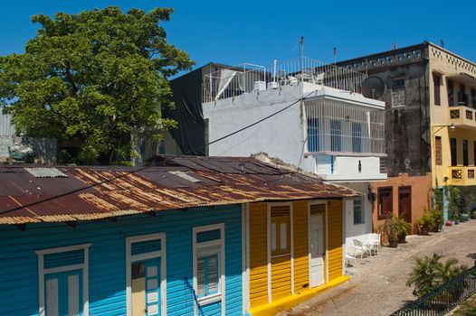 Houses in Santo Domingo's Zona Colonial , Dominican Republic