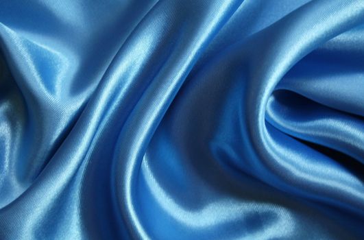 Smooth elegant blue silk can use as background