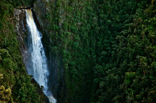 A view of Bordones waterfall in Huila, Colombia.