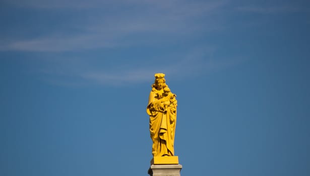 Statue at the Notre-Dame Cathedral Basilica in Ottawa, Canada