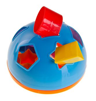 Shape Sorter. Childs toy shape sorter on background