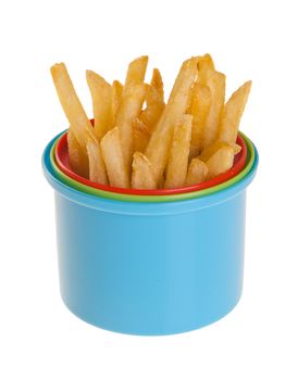 French Fries on a white background