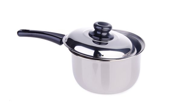 pan. stainless pan isolated on white background