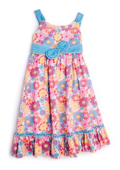 Dress for girls on the white background