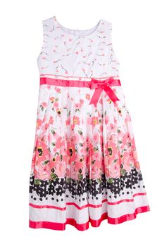 Dress for girls on the white background