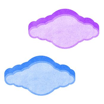 Paper texture ,Cloud Talk tag on white background