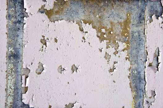 Old crumbling wall paint backdrop. Ancient architecture details.