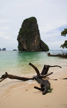 Tropical beach of Andaman Sea, Krabi island, Thailand