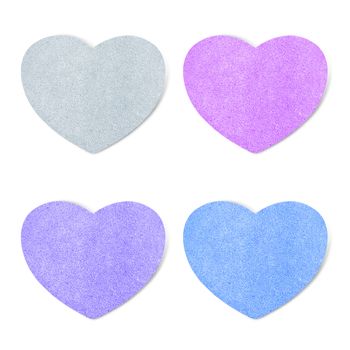 Paper texture ,heart on white background