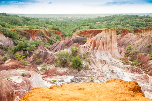 Wonderful orange colors at sunset in Marafa Canyon - also said The Hell's Kitchen. Malindi region, Kenya
