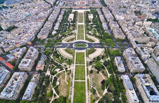 Paris panorama view from Eiffel tower, Paris