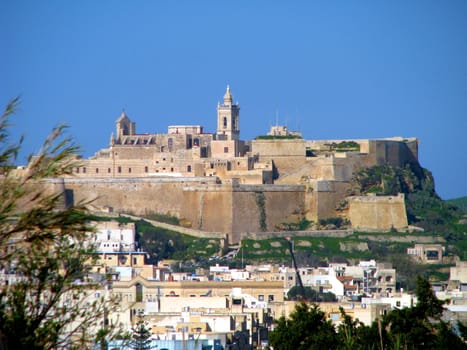 The fortified citadel of Rabat in Gozo - Malta.