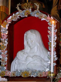 The Crying Madonna of the Grotto which shed tears of blood on 6th May 1999