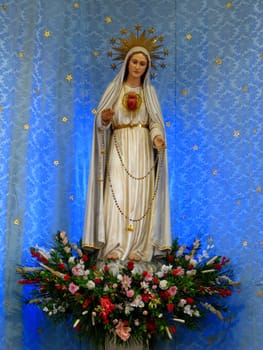 The statue of Our Lady of Fatima in Gwardamangia, Malta.