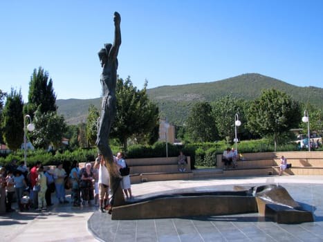 The statue of The Risen Christ in Medjugorje, Bosnia - Herzegovina.