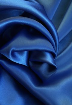 Smooth elegant blue silk can use as background 