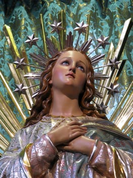 A detail of the statue of The Immaculate Conception in Hamrun, Malta.