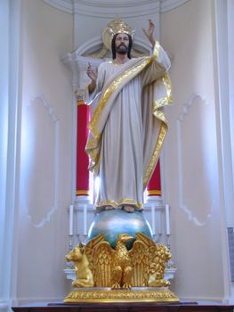 The statue of Christ The King of Paola, Malta.