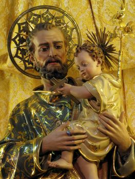 A detail of the statue of Saint Joseph in Msida, 
Malta.