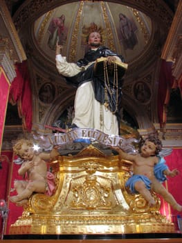 The statue of Saint Domenic in Valletta, Malta.