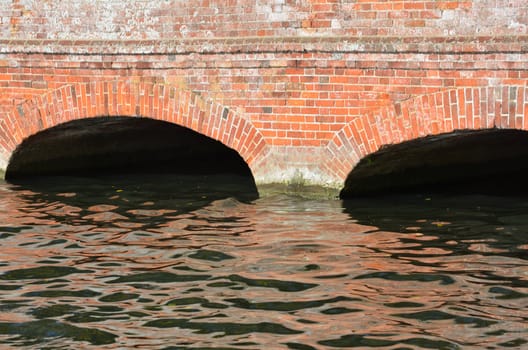 Red brick bridge detail