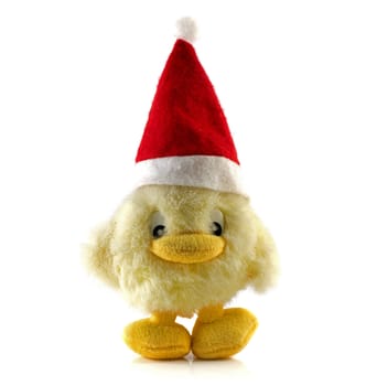christmas puppet with red xmas hat
