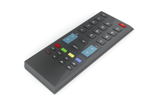 Remote control on white background