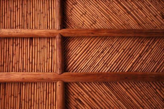 An abstract image of a bamboo ceiling.