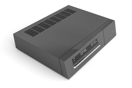 Black digital receiver on white background