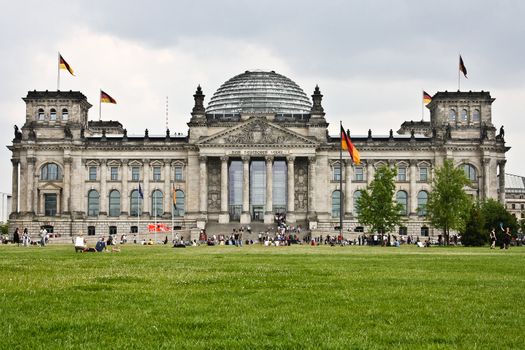 The Reichstag building from 1894 in Berlin, Germany