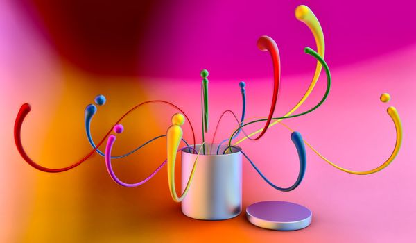 colorful abstract concept background with many design elements