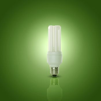 Energy efficient CFL compact fluorescent light bulb lamp