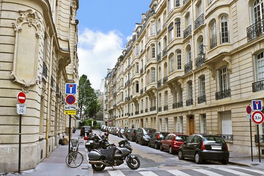 Lane in the center of Paris. France