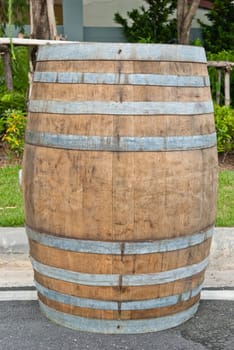 Big old wine barrel, on the street