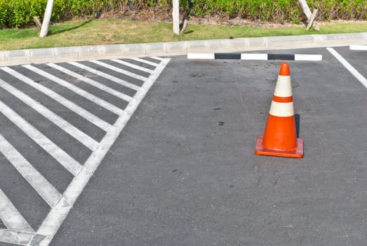 Empty parking lot area, can be used as urban background