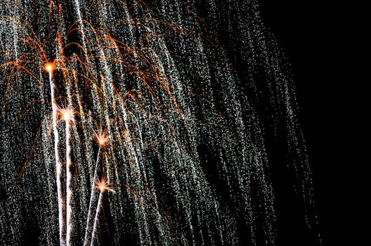 Fireworks during the New Year's celebration in the Philippines
