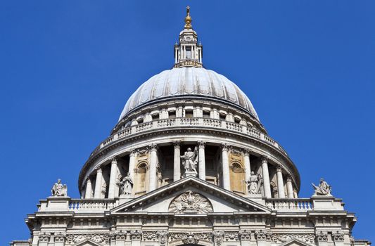 The dome of St. Paul's the Cathedral in London.