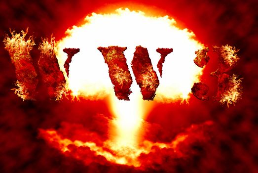 World war 3 nuclear background, a sensitive world issue, useful for various icon, banner, background, global economy conceptual design.