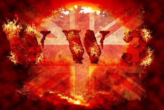 World war 3 nuclear background, a sensitive world issue, useful for various icon, banner, background, global economy conceptual design.