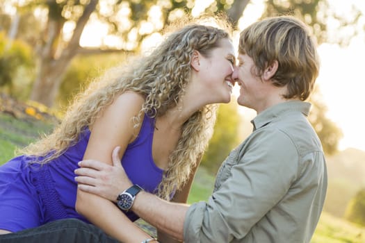 An Attractive Couple Enjoying A Day in the Park Together.