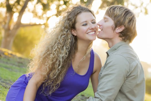 An Attractive Couple Enjoying A Day in the Park Together.