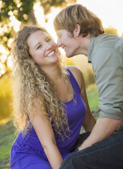 An Attractive Couple Enjoying A Day in the Park Together.