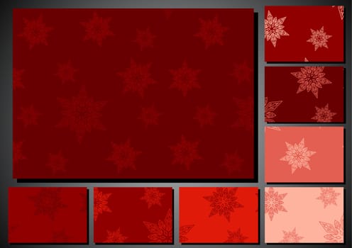 set of seamless pattern with snowflakes for the new year and Christmas