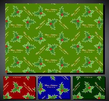 set of seamless backgrounds for the new year and Christmas