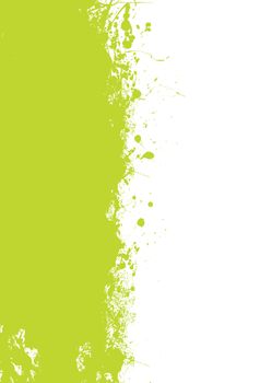 Green and white abstract grunge splat background with copyspace