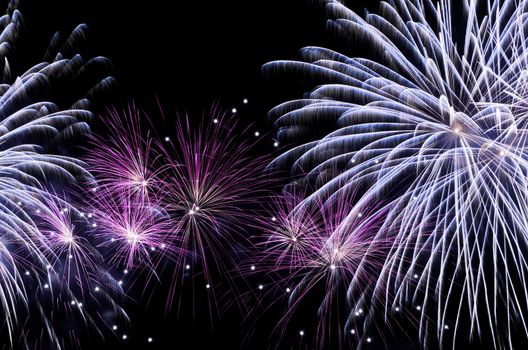 Fireworks during the New Year's celebration in the Philippines