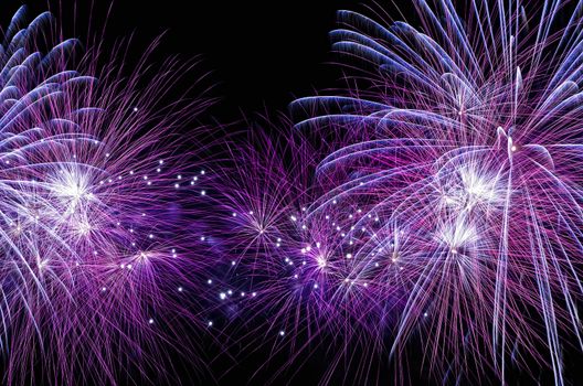Fireworks during the New Year's celebration in the Philippines