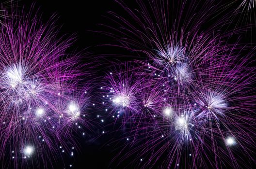 Fireworks during the New Year's celebration in the Philippines
